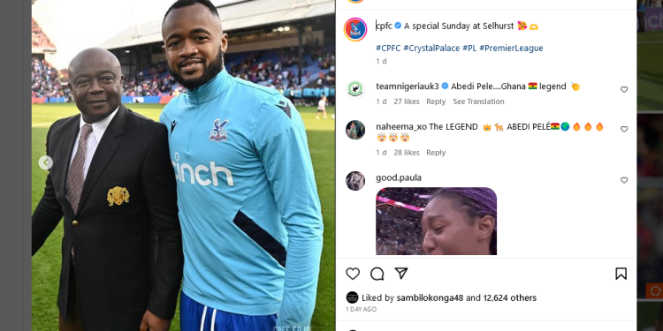 abedi pele watches jordan ayew face off with andre ayew at selhurst park