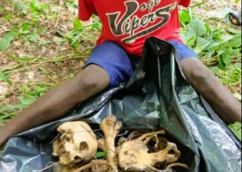 Akatsi police retrieves suspected bones and skull of missing motor rider