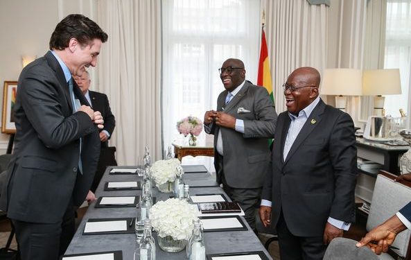 akufo addo canadian prime minister hold bilateral talks