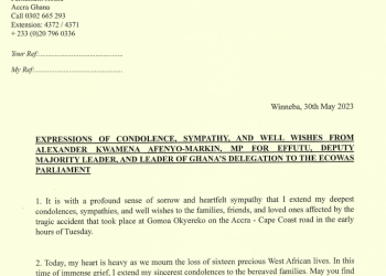 Authorities must probe Gomoa Okyereko accident to prevent future occurrences – Afenyo-Markin