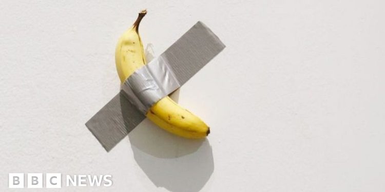 banana artwork eaten by hungry student who visited museum
