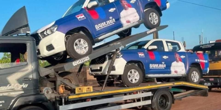 bawumia branded vehicles were donated to support him campaign team