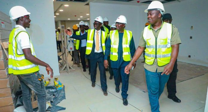 bawumia impressed with the progress of work on the gnpc operational office