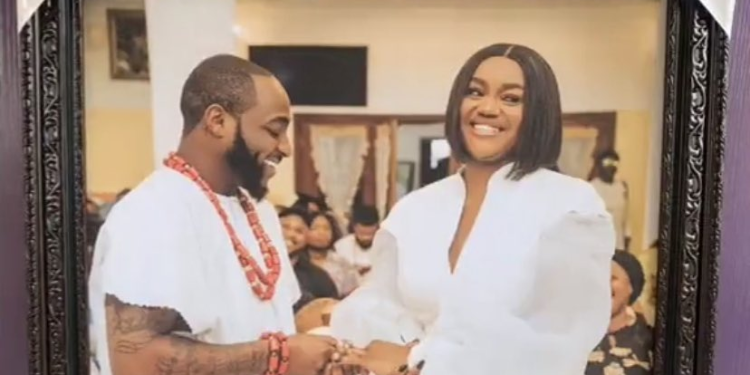 chioma shares first pictures from wedding with davido