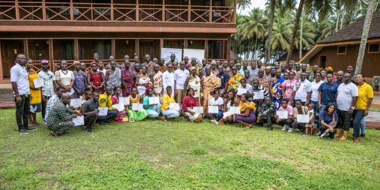 eni ghana octp partners ghana enterprises agency provide small business management training in western region