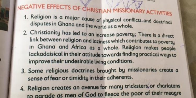 Ghanaian textbook sparks uproar over ‘disadvantages of Christianity’ content 1 ghanaian textbook sparks uproar over disadvantages of christianity content