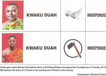 Kumawu by-election: ‘Second’ Kwaku Duah disappointed in EC’s change of symbol