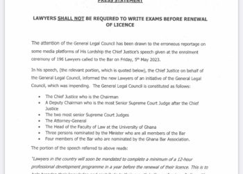 Lawyers won’t write exams for license renewal – GLC clarifies