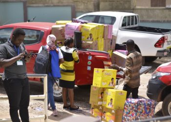 Luv Fm leads sanitary pad donation to girls in Amansie Central District