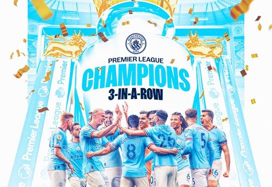 manchester city win premier league for third successive season after arsenal lose