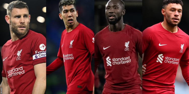 milner firmino keita and oxlade chamberlain to leave liverpool