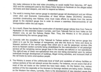 Ministry of Railways Development denies theft of rail tracks and steel sleepers 7 Ministry of Railways Development denies theft of rail tracks and steel sleepers