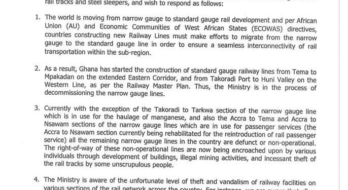ministry of railways development denies theft of rail tracks and steel sleepers