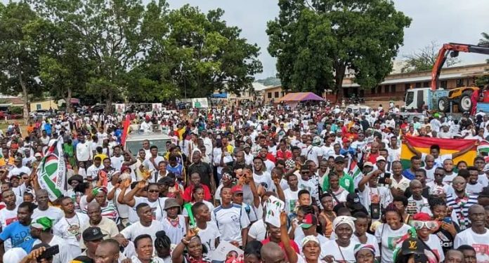 ndc supporters join victory walk in ho