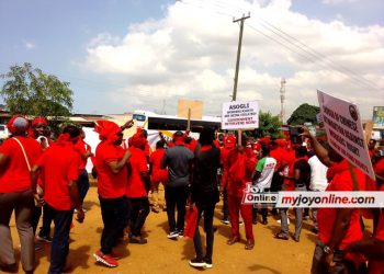 Reinstate dismissed union leaders immediately – Protestors tell Sunon Asogli management
