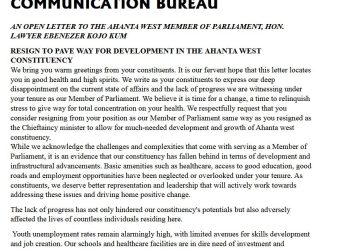 Resign and concentrate on your health; Ahanta West needs development – NDC tells Kojo Kum