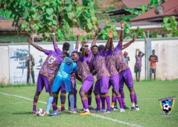Ruthless Medeama hit Hearts for five to go top of the league