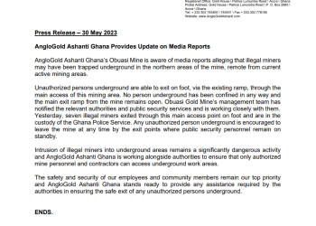 Unauthorised persons underground are able to exit on foot – AngloGold Ashanti on trapped illegal miners