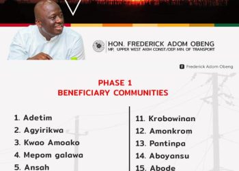 Upper West Akim MP cuts sod for electricity project for 23 communities