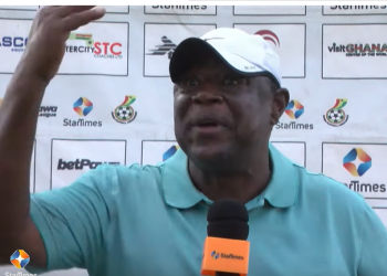VIDEO: Angry Paa Kwesi Fabin fumes at referees in Kotoku Royals draw