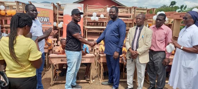 World Vision Ghana gifts 300 desks to Basic schools in Nkwanta South Municipality 1 world vision ghana gifts 300 desks to basic schools in nkwanta south municipality