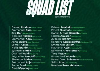 2023 U23 AFCON: Kamaldeen, Nuamah headline Black Meteors 29-man provisional squad