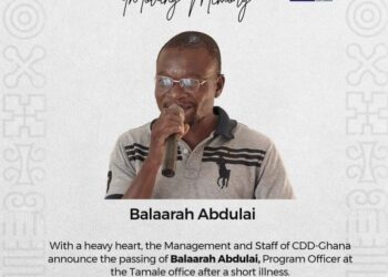 CDD-Ghana holds memorial service for departed staff member