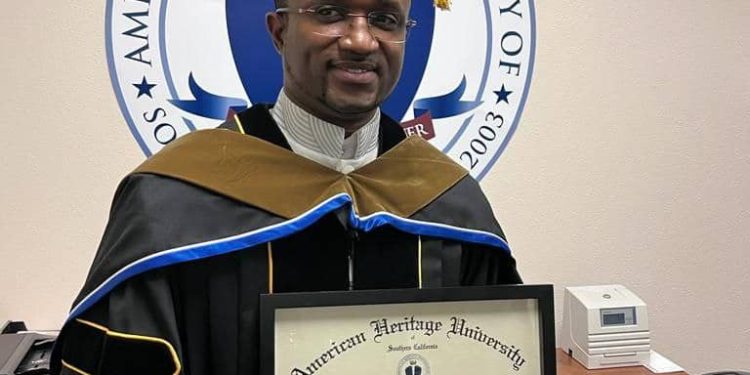 charles coffie hackman receives doctor of letters honours at american heritage university of southern california