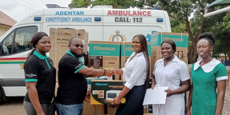 hisense donates to adjiringanor health centre