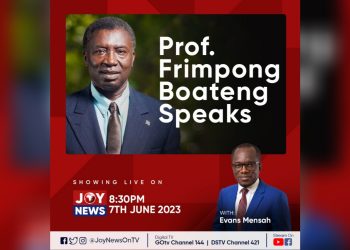Livestream: Professor Frimpong-Boateng speaks live on JoyNews over his arrest by the Special Prosecutor