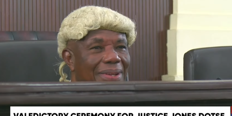livestream valedictory ceremony for justice jones dotse underway