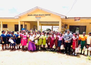 Modern Floors CEO Basil David Anthony donates to support 500 girls in Jirapa