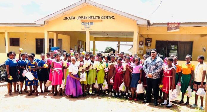 modern floors ceo basil david anthony donates to support 500 girls in jirapa