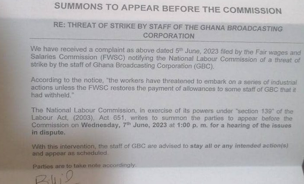 nlc summons gbc staff over industrial action