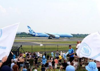 PHOTOS: Man City players receive rousing welcome home after Champions League triumph