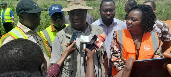 Roads Minister inspects road projects in Assin North 1 roads minister inspects road projects in assin north