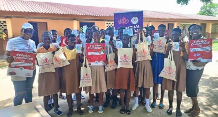 total woman network donates sanitary pads to ada west schools