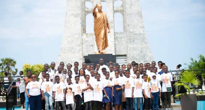 54 brilliant students on free excursion trip courtesy sefwi wiawso traditional council