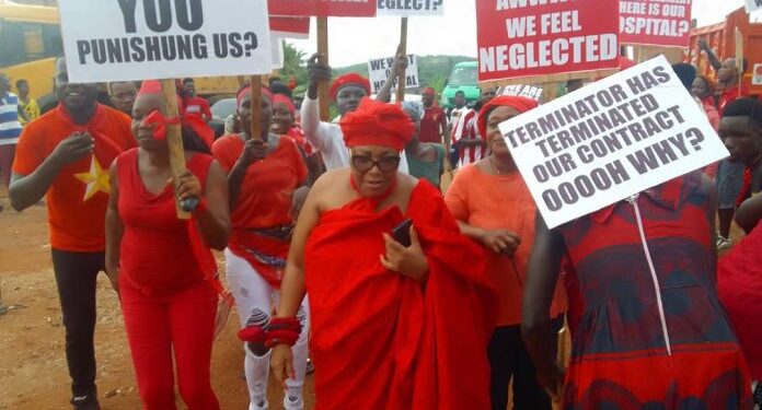 nyankrom residents agitate about bad road network