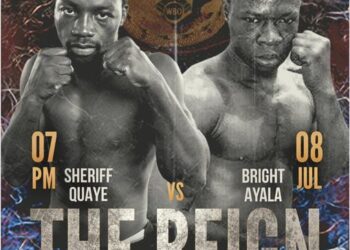 Sherif Quaye versus Bright Ayala: Weigh In On Friday July 7 For WBO Africa lightweight title