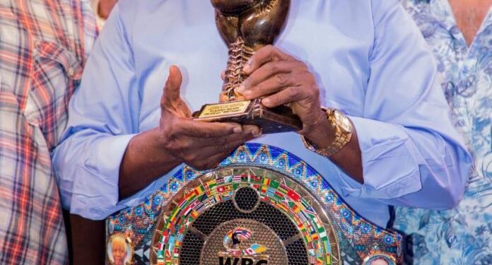 wbc cares and wisdom boxing gym honours professor azumah nelson