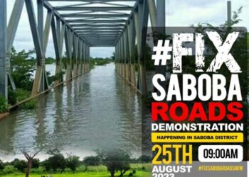 Saboba Youth demonstrate over deplorable roads 
