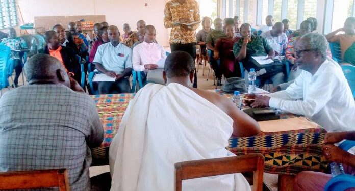 Somé Traditional Council meets GES and School Heads 1 some traditional council meets ges and school heads