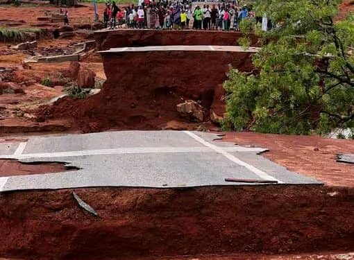 walewale nalerigu road cut off by downpour