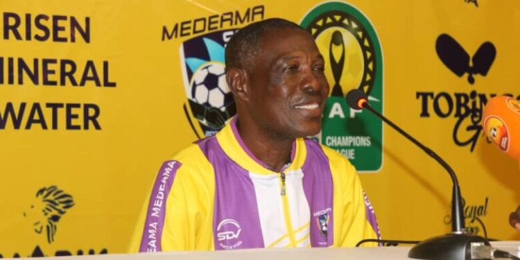 2023 24 gpl medeama coach evans adotey blames absence of key players for aduana defeat