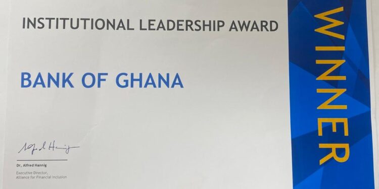 bog wins alliance for financial inclusion institutional leadership award