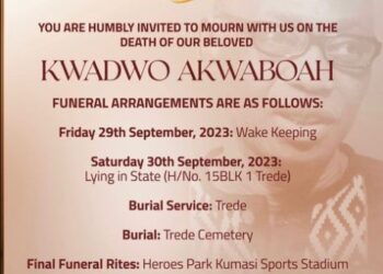 Family announces burial date for veteran artiste Akwaboah Snr