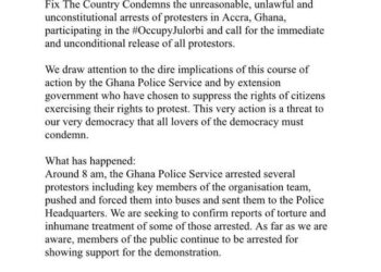 #FixTheCountry calls for release of arrested protestors in #OccupyJulorBiHouse demonstration