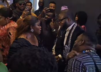 Funke Akindele and ex-husband JJC Skillz reunite at movie premiere