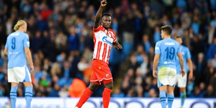 Ghana winger Osman Bukari scores for Red Star Belgrade in defeat to Man City 1 ghana winger osman bukari scores for red star belgrade in defeat to man city